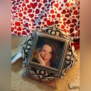 Brighton ornate silver-toned picture frame 
With Rhinestones